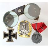 German Russian Front Medal maker marked '15'. Iron Cross 1st Class no makers mark and the centre has