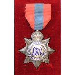 Imperial Service Medal GV (star shape) named to George A(dolphus) Hoffmeister. Housed in original