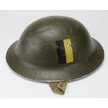 British WW2 mk2 steel helmet, with unit markings for The Hampshire Regiment. Underside of rim