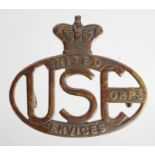 Badge Victorian United Service Corps hat badge