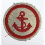 Cloth Badge: 8th G.H.Q. Troops - Royal Engineers Beach Groups Scarce WW2 embroidered felt shoulder
