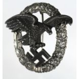 German Nazi Observers Badge, maker marked 'BSW'.