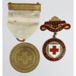 British Red Cross Society For War Service 1914-1918 Medal, and County of Devon British Red Cross