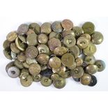 Buttons bag of approx seventy WW1 & WW2 British military brass buttons