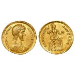 Roman Imperial, Valentinian II (375-392 AD), AV Solidus, Constantinople mint, Constantinopolis