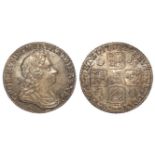 Shilling 1723 SSC, S.3647, lightly toned UNC, small mark on neck.