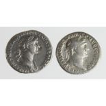 Roman Imperial (2) AR Denarii of Trajan (98-117 AD): Rome mint, Dacian trophy type 103-4 AD, RSC
