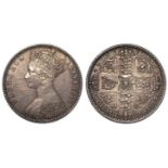 Florin 1849 "godless" gothic, S.3890, GVF