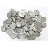 GB Silver: £5 face pre-47 Shillings, and 10x pre-20, mixed grade.