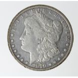USA Morgan Silver Dollar 1879CC, CC over CC, VF