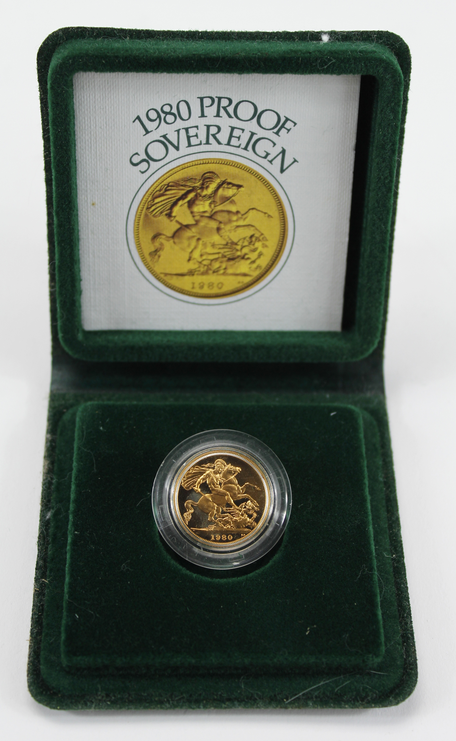 Sovereign 1980 Proof FDC boxed as issued