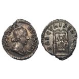 Roman Imperial, Faustina II Junior (161-175 AD) first wife of Marcus Aurelius, AR Denarius, Rome