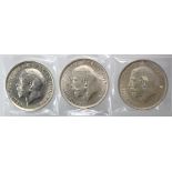 GB Halfcrowns (3) George V: 1915 cleaned EF, 1916 EF, and 1919 aEF