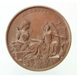 Italian Exhibition Medal, bronze d.37mm: Italian Exposition in Torino 1884, unnamed medal for Merit,
