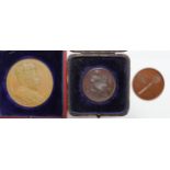British Commemorative Medals (3) 19th-20thC: Edward VII Coronation 1902 large bronze GVF cased,