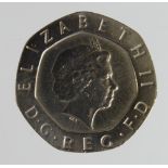 Twenty Pence 2008 undated issue. GVF