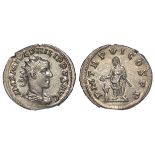 Philip II silver Antoninianus, Antioch Mint 249 AD. Reverse reads: PM TRP VI COS PP, Philip II