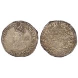 Charles I, AR Shilling, mm. crown (1635-6) Tower Mint under the King, 6.07g, S.2791, double-struck