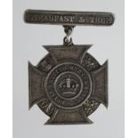 Royal British Nurses Assocn medal, reverse engraved '1887 Edith Thompson Lyster 25'. Silver
