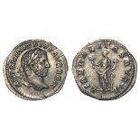Caracalla silver Denarius, Rome Mint 210 AD. Reverse: LIBERALITAS AVG VI, Liberalitas stg. l.