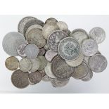 World Coins (51) mostly silver, 19th-20thC including Islamic crown-size pieces and some Palestine,