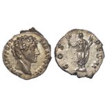 Roman Imperial, Marcus Aurelius Caesar (139-161 AD) under Antoninus Pius, AR Denarius, Rome mint c.
