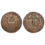 Dutch Commemorative Medal / Jeton, copper d.28mm: Dordrecht, the Triple Alliance 1596, this the