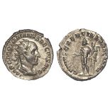 Trajan Decius silver Antoninianus, Rome Mint 250-251 AD. Reverse reads: GENIVS EXERC ILLYRICIANI,