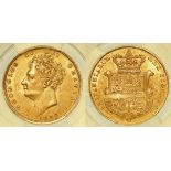 Sovereign 1826, slabbed PCGS AU55.