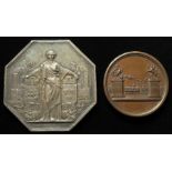 Railwayana: French Commemorative Medals (2): Octagonal silver d.37mm by A. Bovy commemorating the