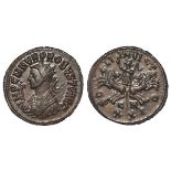 Probus billon Antoninianus, Cyzicus Mint 280 AD. Reverse: SOLI INVICTO, Sol in facing quadriga, CM