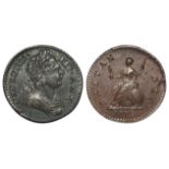 Farthing 1773, S.3775, Peck 911, nEF, some die flaws.