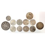 Iran (12) mixed lot of 11 silver coins and one nickel.