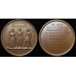 French - Turkish - British Commemorative Medal, bronze d.36mm: Crimean War, Triple Alliance 1854