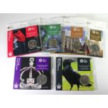 GB Five Pounds in sealed Royal Mint packs (6) . All from the Historic Royal Palaces series. BU as