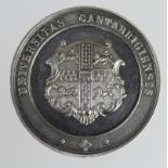 Cambridge University unmarked silver medal, back reads C.U.B.C. (probably stands for Cambridge