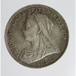 Florin 1897 EF, hairlines.