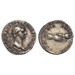 Roman Imperial, Nerva (96-98 AD) AR Denarius, Rome mint, clasped hands type RSC 20, 3.09g, GVF, ex-