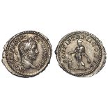 Roman Imperial, Geta Augustus (209-26 AD) AR Denarius, Rome mint, Genius sacrificing over altar