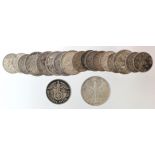 Germany (19): 17x Empire .900 silver: 11x Half Marks and 6x 1 Mark, plus 2x .625 grade silver coins: