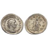 Philip I silver Antoninianus, Rome Mint 244-245 AD. Reverse: VICTORIA AVG, Victory advancing r.