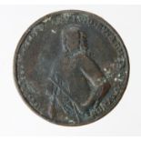 British Commemorative Medal, copper d.37mm: Capture of Porto Bello 1739, unsigned (by Pinchbeck),