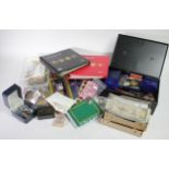 GB & World, a large assortment in a 'banana box' containing coins, medals, banknotes, coin-covers,