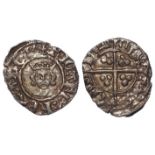 Richard II silver Halfpenny, London Mint, type III, Spink 1700. Well-struck VF