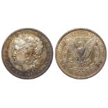 USA Morgan Silver Dollar 1884S, rare, toned EF