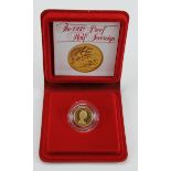Half Sovereign 1980 Proof FDC boxed as issued
