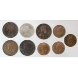 Hong Kong (9) group of early to late 20thC coins, base metal, mixed grade, lustre noted.