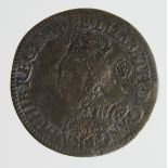 Elizabeth I milled Sixpence 1562 mm. star, large broad bust, decorated dress, S.2596, straightened