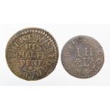 Tokens, 17thC (2) Cambridgeshire: Wisbech, Henry Coldwell 1/2d 1668 #204 Fine with old tickets,