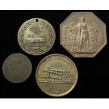 Railwayana: World Commemorative Medals / Tokens (4): Octagonal silver d.37mm by A. Bovy